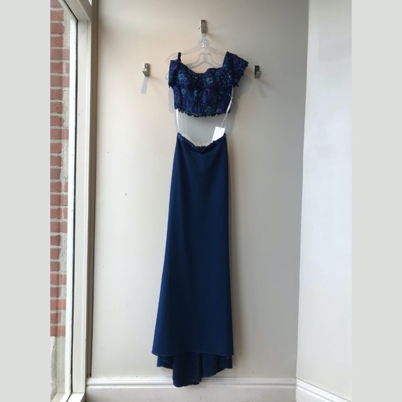 Mon Cheri 'Ellie Wilde' Floral Two-Piece Gown - Picture 4 of 7